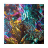 Rainbow Oil Slick Crystal Rock Tegeltje (Voorkant)