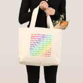 Rainbow Om Mani Padme Hum Grote Tote Bag (Voorkant (product))
