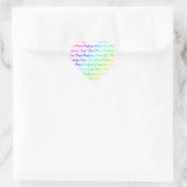 Rainbow Om Mani Padme Hum Hart Sticker (Tas)
