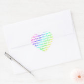 Rainbow Om Mani Padme Hum Hart Sticker (Envelop)