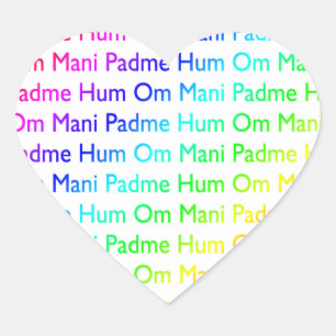 Rainbow Om Mani Padme Hum Hart Sticker