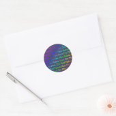 Rainbow Om Mani Padme Hum op Paars Ronde Sticker (Envelop)