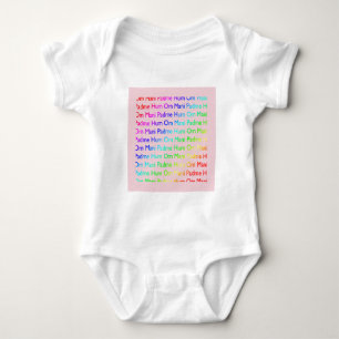 Rainbow Om Mani Padme Hum (op roze) Romper