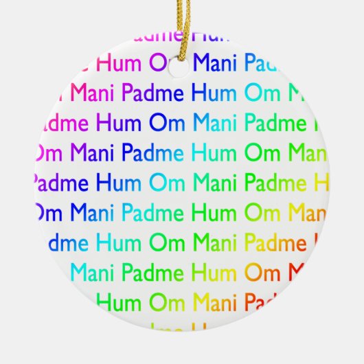 Rainbow Om Mani Padme Hum Ornament (Voorkant)
