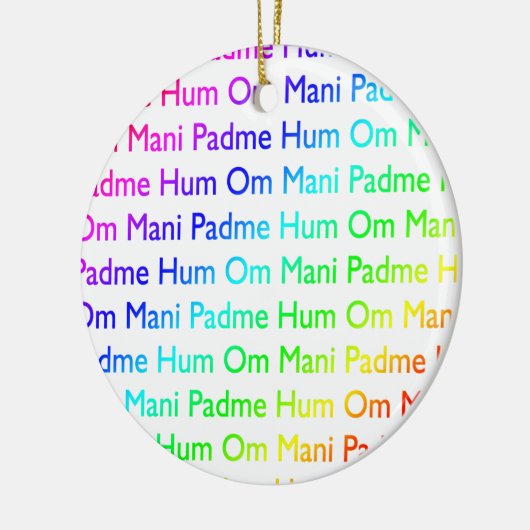 Rainbow Om Mani Padme Hum Ornament (Links)