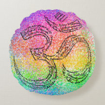 Rainbow Om Meditation Cushion Sierkussen
