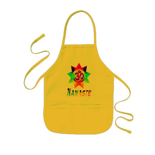 Rainbow Om Namaste Apron Kinder Schort (Voorkant)