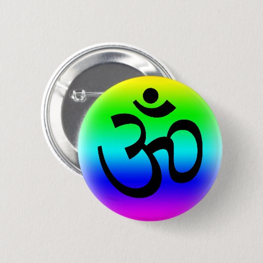 Rainbow Om Ronde Button 5,7 Cm (Voorkant /achterkant)