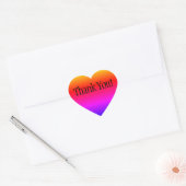 Rainbow Ombre bedankt Hart Sticker (Envelop)