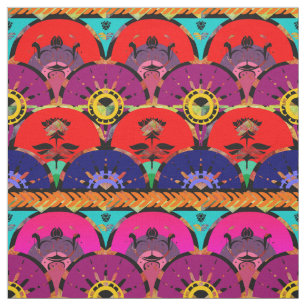 Rainbow Ombre   Bright Boho Sunrise Stof