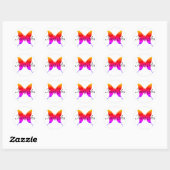 Rainbow Ombre Butterfly Dank u Ronde Sticker (Vel)