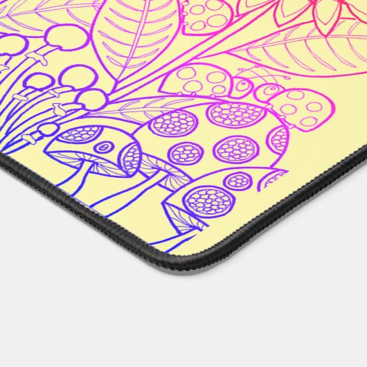 Rainbow Ombre Butterfly & Ladybugs Bureaumat (Hoek)