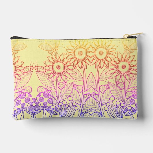 Rainbow Ombre Butterfly & Ladybugs Etui (Achterkant)