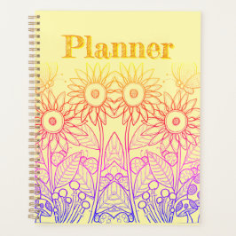 Rainbow Ombre Butterfly & Ladybugs Planner