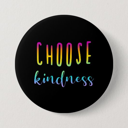 Rainbow Ombre Button "Kindness kiezen" (Voorkant)