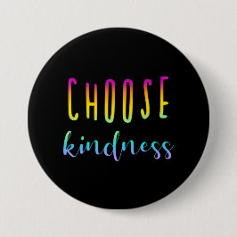 Rainbow Ombre Button "Kindness kiezen"