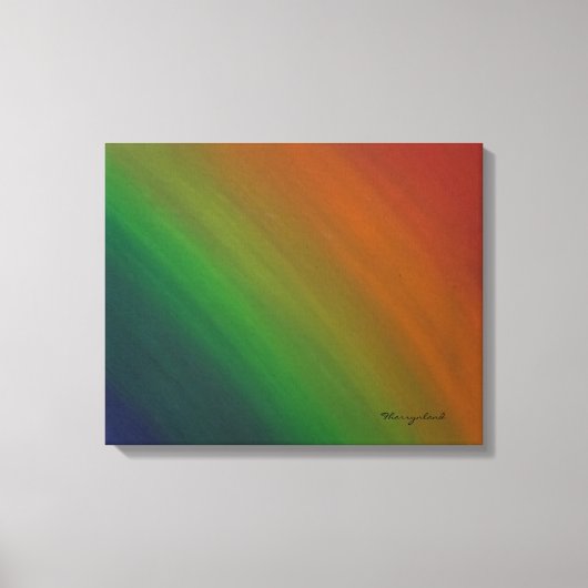Rainbow Ombre | Colorful Gay Pride Flag Abstract Canvas Afdruk (Voorkant)