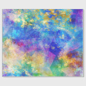 Rainbow Ombre en Gold Fire Opal Pattern Cadeaupapier (Vlak)