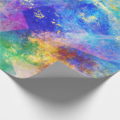 Rainbow Ombre en Gold Fire Opal Pattern Cadeaupapier (Hoek)