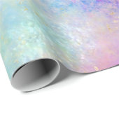 Rainbow Ombre en Gold Fire Opal Pattern Cadeaupapier (Rol Hoek)