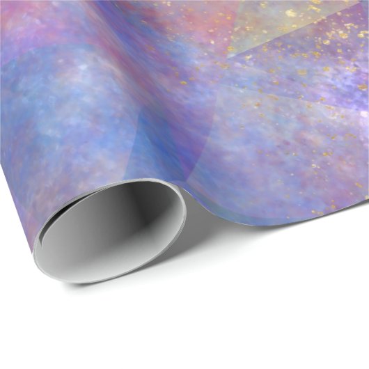 Rainbow Ombre en Gold Fire Opal Pattern Cadeaupapier (Rol Hoek)