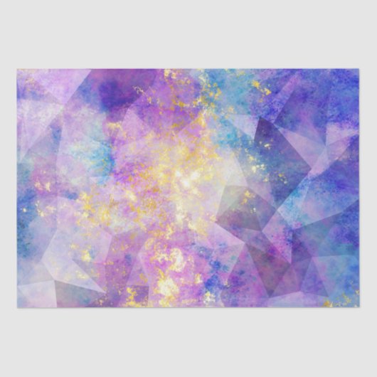 Rainbow Ombre en Gold Fire Opal Pattern Tissuepapier (Voorkant)