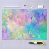 Rainbow Ombre en Gold Fire Opal Pattern Tissuepapier (Craft)