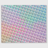 Rainbow Ombre en Gold Glitter Mermaid Scales Cadeaupapier (Vlak)