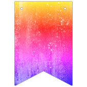 Rainbow Ombre Faux Glitter Graduation Party Vlaggetjes (Eerste vlag)