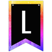 Rainbow Ombre Faux Glitter Graduation Party Vlaggetjes (Derde vlag)