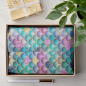 Rainbow Ombre Folie & Gold Glitter Mermaid Scales Tissuepapier (Geschenk)