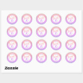 Rainbow ombre glitter script, zoet 16-jarig ronde sticker (Vel)