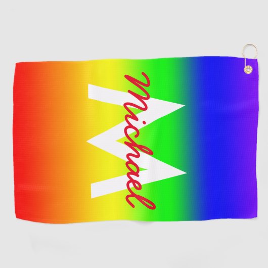 Rainbow Ombre Golfhanddoek (Horizontaal)