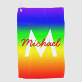 Rainbow Ombre Golfhanddoek (Voorkant)