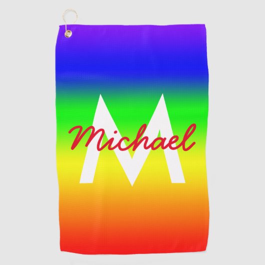 Rainbow Ombre Golfhanddoek (Voorkant)