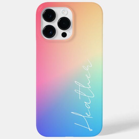 Rainbow Ombre Gradient Case-Mate iPhone Case (Achterkant)