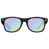 Rainbow Ombre gradiënt vervagen Abstract ontwerp Retro Zonnebril (Voorkant)