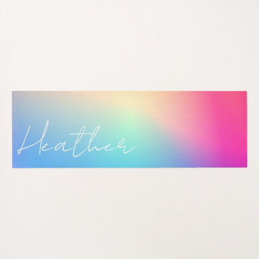 Rainbow Ombre Gradient Yogamat (Achterkant (horizontaal))