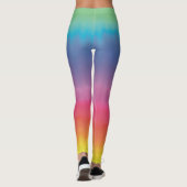 Rainbow Ombré Handgeschilderde kunst van Heva Weva Leggings (Achterkant)