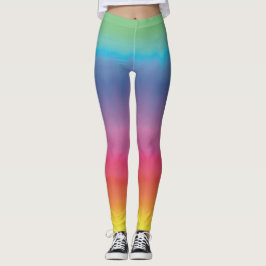 Rainbow Ombré Handgeschilderde kunst van Heva Weva Leggings