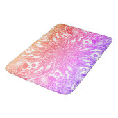 Rainbow ombre leaf mandala badmat (Gekanteld)