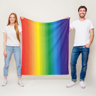 Rainbow Ombre LGBTQ Pride Colorful Fleece Deken
