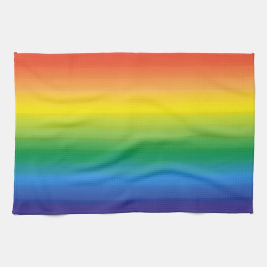 Rainbow Ombre LGBTQ Pride Colorful Theedoek (Horizontaal)