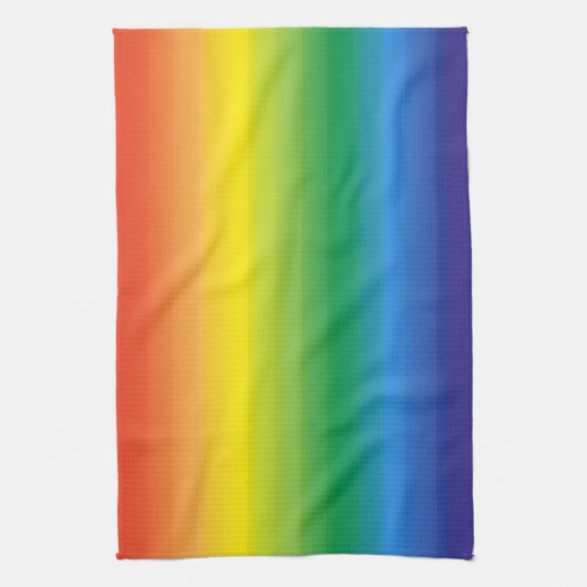 Rainbow Ombre LGBTQ Pride Colorful Theedoek (Verticaal)