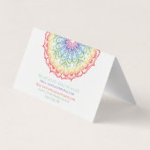 Rainbow Ombre Mandala Dames Pride Hair Stylist Visitekaartje (Achterkant)