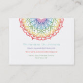 Rainbow Ombre Mandala Dames Pride Hair Stylist Visitekaartje (Achterkant)