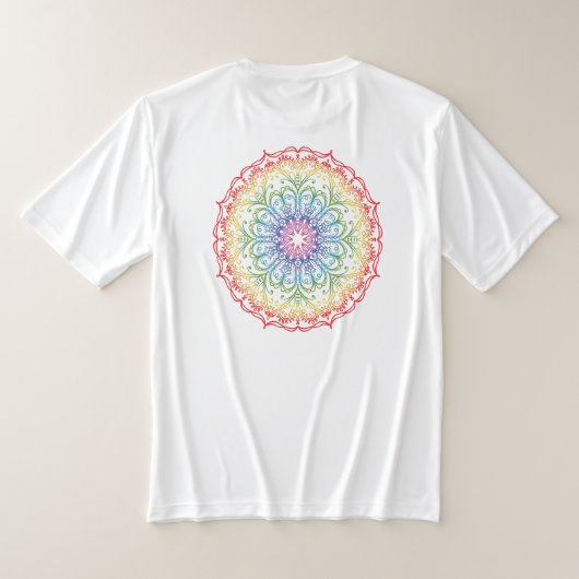 Rainbow Ombre Mandala T-shirt (Laag Achter)
