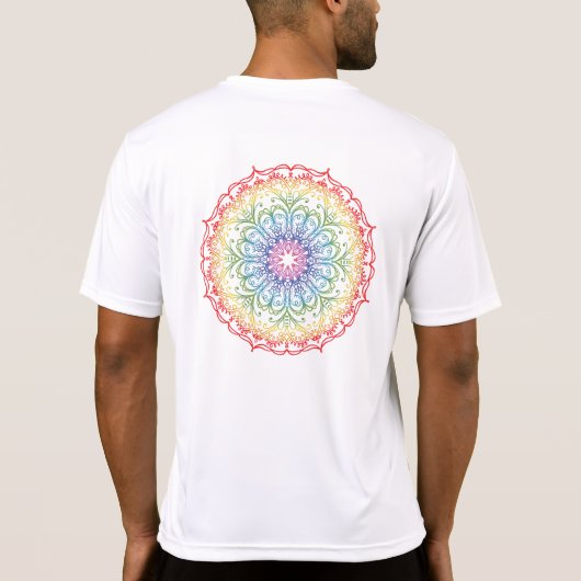 Rainbow Ombre Mandala T-shirt (Achterkant)