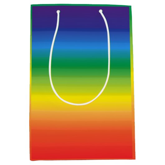 Rainbow Ombre Modern Bold Pride Medium Cadeauzakje (Voorkant)