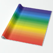 Rainbow Ombre Modern Bright Bold Pride Cadeaupapier (Uitgerold)